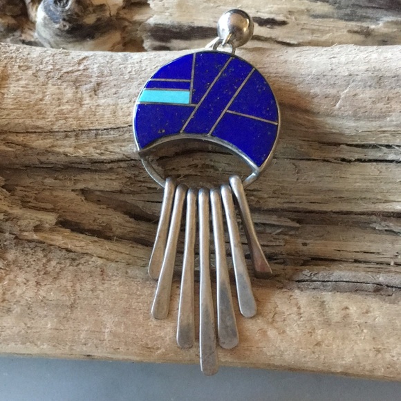 Zora Joe & Calvin Begay Navajo Vintage Native American Earrings - Picture 8 of 13